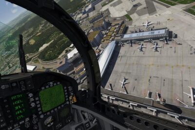F / A-18 fighter jet flight simulator in Zurich