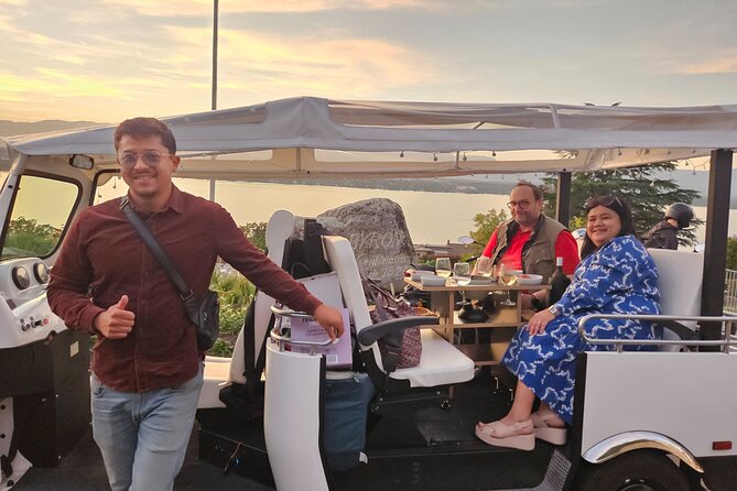 Fondue and wine private Tuk Tuk tour in Geneva - The tasting start: pickup and St. Pierre Cathedral time