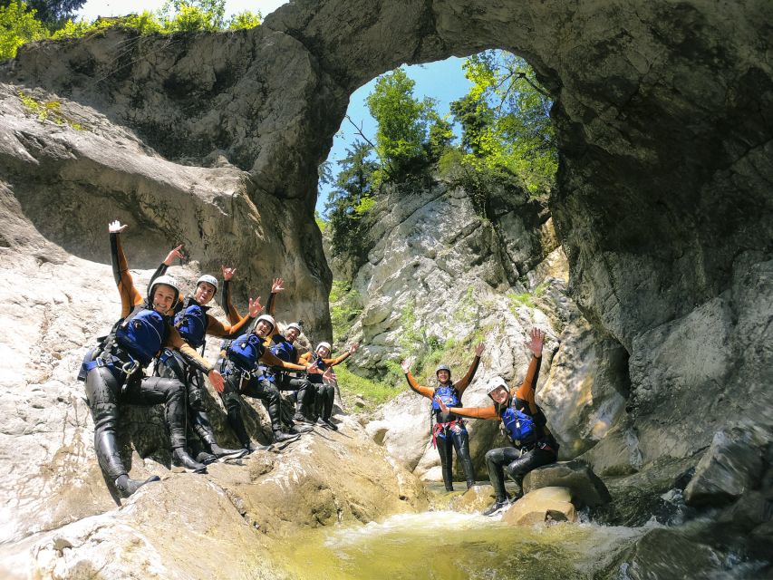 From Interlaken: Canyoning Chli Schliere - What you actually do in the canyon: rappels, slides, jumps