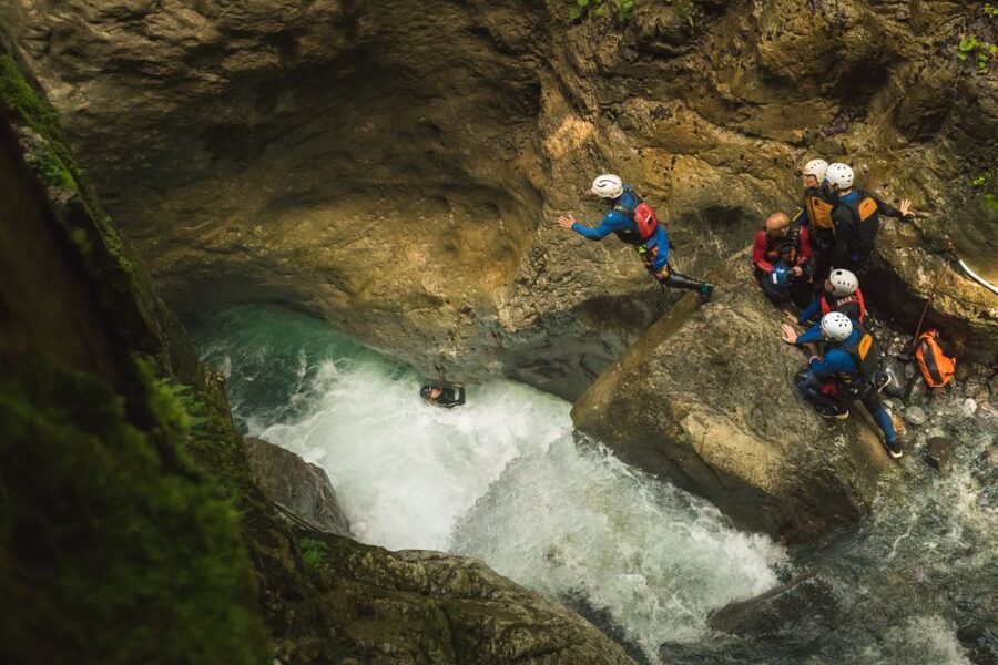 From Interlaken: Local Canyoning Trip - The gorge run: canoeing, steep walls, rappels, and optional choices