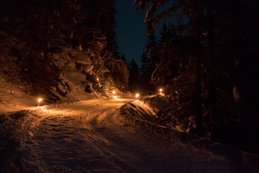 From Interlaken: Night Sledding - The Safety Briefing and How the Unlit Track Works
