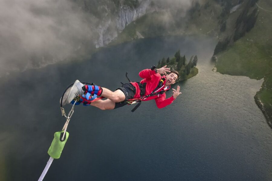 From Interlaken: Stockhorn Bungee Jump - Coming back down and the return to Interlaken