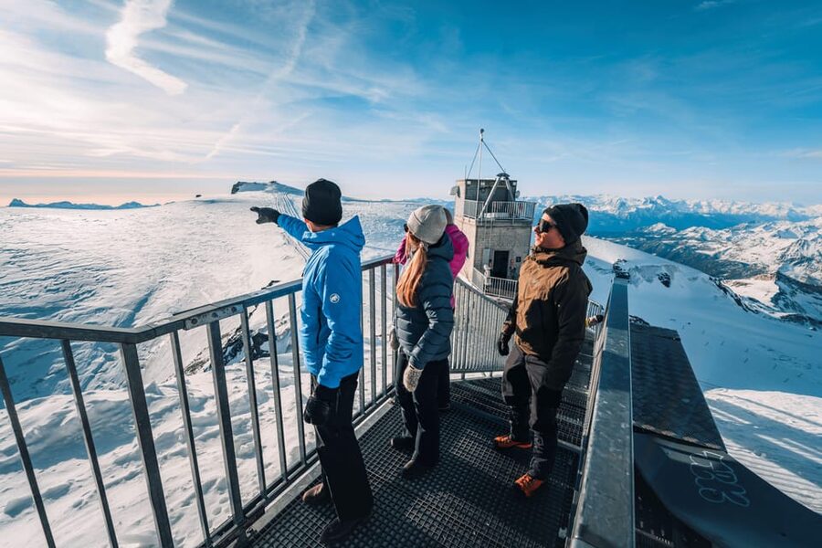 From Zermatt: Testa Grigia Cable Car Ticket - Viewing Platform Facts: 38 Alpine Giants and 14 Glaciers (When Open)