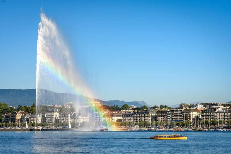 Geneva Walk & Cruise:The secrets of the Jet D'eau & apéritif - Machine Cordier and the underground channel story