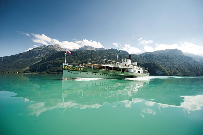 Interlaken Cruise Day Pass Lake Thun and Lake Brienz, 2nd class - Schloss Spiez in a vineyard and bay setting: a calmer finale