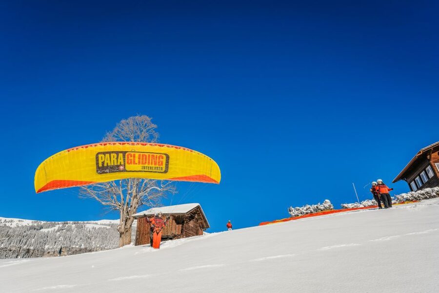 Interlaken: Tandem Paragliding Flight - The Moment of Lift-Off: A Short Incline, Then You’re Up
