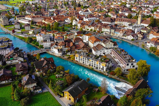 Interlaken Valley E-Bike Tour: Rivers, Lakes, Forests & Castles - Unspunnen Ruins: lake and valley views with a medieval edge