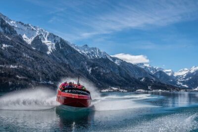 Winter Jetboat Ride on Lake Brienz