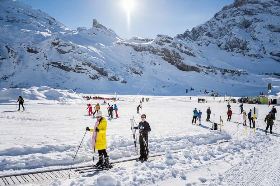 Lucerne: Titlis Beginner Ski Day Snow Experience - Titlis up top: Rotair, Glacier Cave, and the Cliff Walk at 3,000 meters