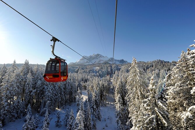 Mt. Pilatus Gondola and Aerial Cableway Ticket from Kriens - Pilatus Kulm at 2132 meters: views, Dragon World, and a cold-weather reality check