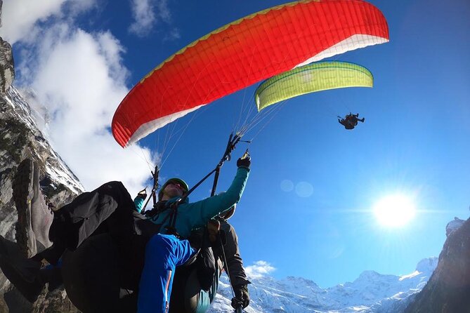 Mürren: Paragliding over the Lauterbrunnen Valley - The takeoff: a gentle slope, but you still need to be able to run