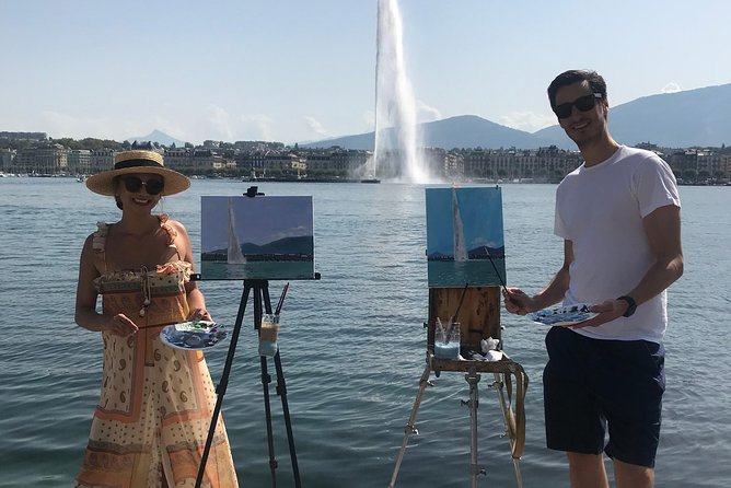 Painting Master Class by the Geneva Lake - Why Jet dEau is such a smart subject for a 2-hour class