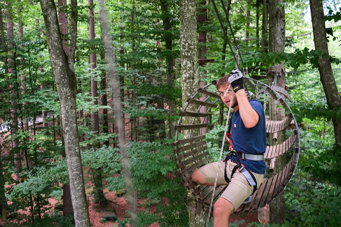 Ropes Park Interlaken - What you actually do up there: bridges, tarzan swings, and zip lines