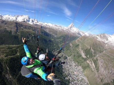 Tandem Paragliding Flight – Best Matterhorn Views