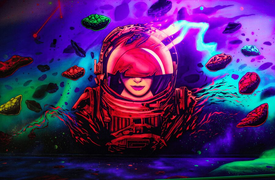 Zurich: Black Light Galaxy Minigolf - Finding the WeAreVR Sign and Getting Started
