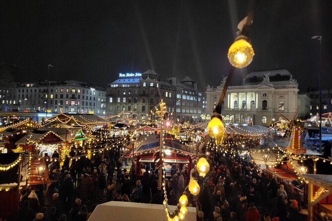Zurich Christmas Market Tour - Neumarkt old-town lighting: longer browsing time in the center